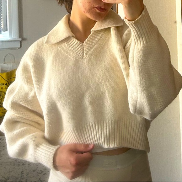 Alexander Wang Chunky Wool Collared Sweater- Size M - Picture 2 of 9